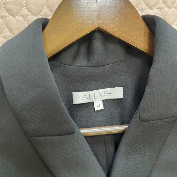 $759 NWOT Alexis Embroidered Women's Black Coat Size M - Picture 5 of 11